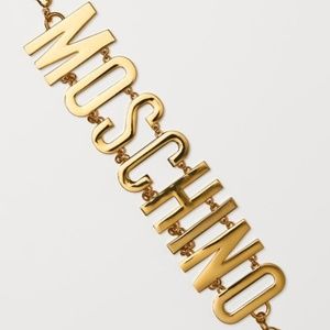 Moschino gold plated necklace